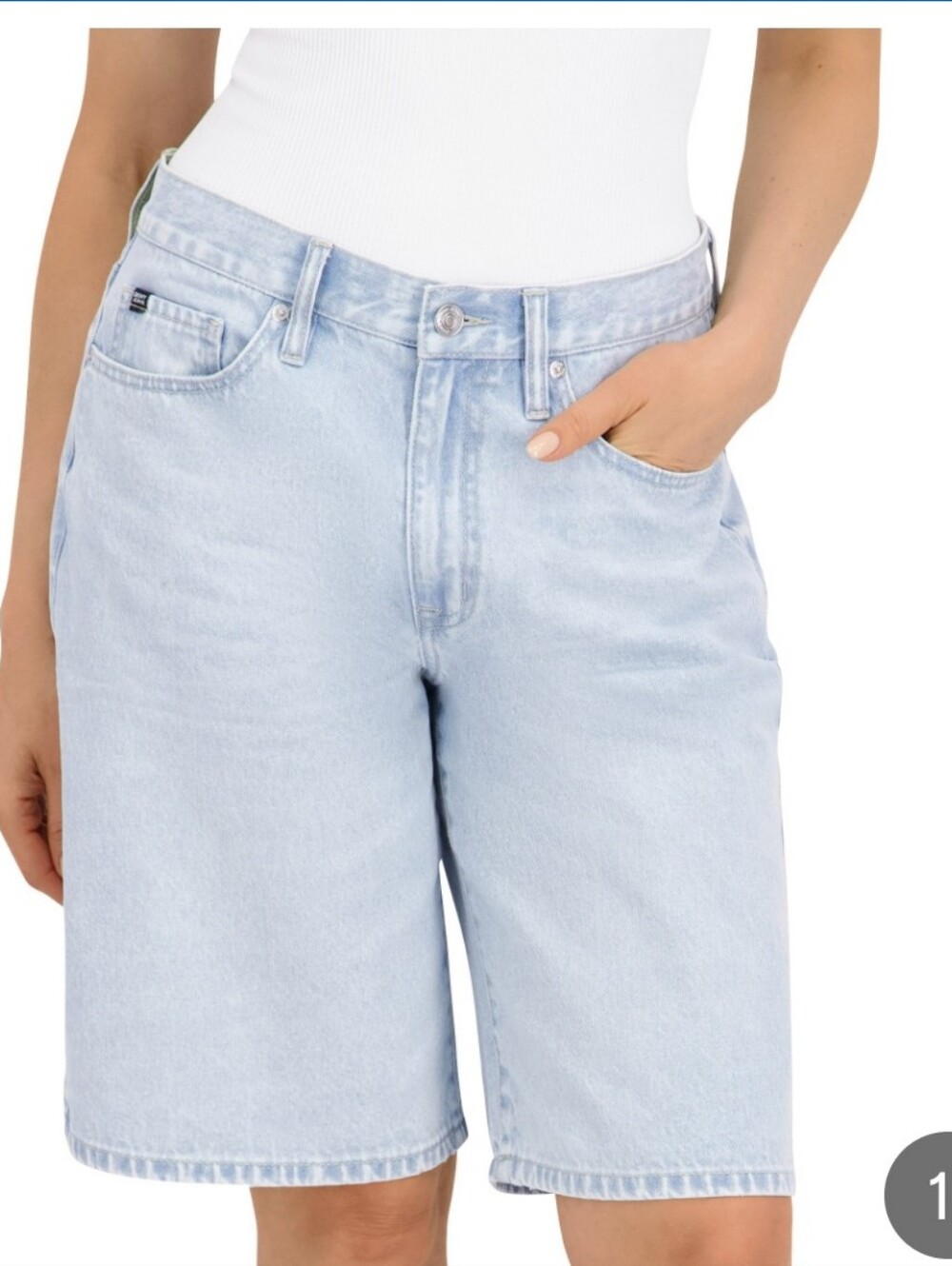 (6)DKNY Ladies Boyfriend Denim Shorts